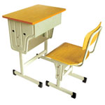 双腿双斗升降翻板课桌椅